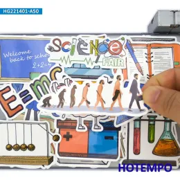 50pieces Chemistry Math Symbol Element Formula Science Adesivi per il telefono Skateboard Car Toot Laptop Adesivo Toy