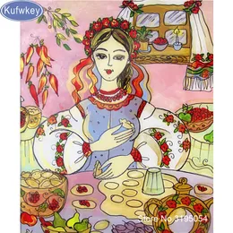 Ukrainian Folk art,Kitchen 3d Paintings,diamond embroidery full diamond painting Cross Stitch Rhinestone mosaic home decoration