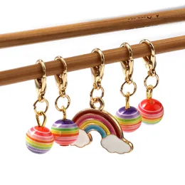 5 pezzi marcatori a maglieria fatti a maglieria fatti a maglieria multicolore arcobaleno smalto aragosta aragosta chiusura ad ago bloccardi da donna strumenti di cucito fai -da -te strumenti di cucito fai -da -te