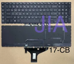 Клавиатура клавиатуры для клавиатуры ноутбука для HP Omen 17cb 17cb 17cb1000 x 17cb0000 с красочным светом без кадра черный