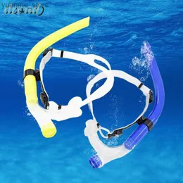 Diving Accessories Front Head Silicone Snorkel Breathing Swimming Tube For Training Scuba Diving Under Water Snorkling Breathing Diving Equipment Y240410