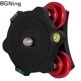 Accessories Metal Leveling Base LP64 Camera Tripod Head Leveling Base Triplewheel Precision Leveler Bubble Level 3/8" Screw Load 15kg