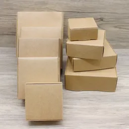 10pc DIY Kraft Paper Box Hife Box for Wedding Favors Birthdy Party Candy Cookies Adfict Party Party Adfict