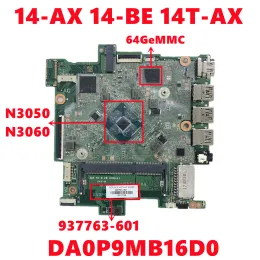 Płyta główna 937763601 937763501 937763001 dla HP 14AX 14BE 14TAX Laptopa płyta główna DA0P9MB16D0 z N3050/N3060 64GEMMC 100% Testowane