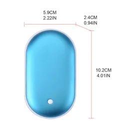 50LB Portable Mini Hand Warmer 2 In 1 USB Rechargeable Cobblestone Pocket Mobile Power Bank Reusable Electric Handy Winter Gifts