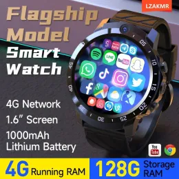 Watches 2023 Yeni MT27 Erkekler İçin Akıllı İzle 1.6 "Ekran 4G Ağ 1000mAh Pil Uygulama Kurulum Mesajı Hatırlatma Birden Motor Modu