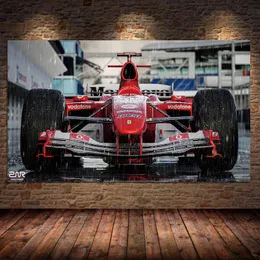 Formuła 1 Red Motorsport Malowanie platformy Sportcar Pit Stop Plakaty i drukowanie zdjęć sztuki ściennej do wystroju domu w salonie