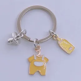 مينا لطيف الطفل سلسلة مفاتيح زجاجة الطفل ملابس الطفل الطفل مصاصة المفاتيح keychain ملابس الطفل سلسلة المفاتيح الهدية ديي المجوهرات المصنوعة يدويا