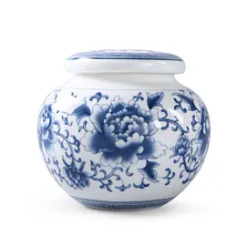 Tea in porcellana blu vintage Ceramica portatile Ceramica Ceramica Conteni per camino da viaggio Borsa da tè Box Coffee SPICE SPEZIONE