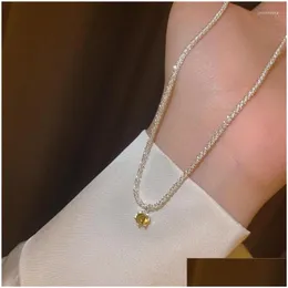 Ketten Sier plattierte Sparklavicic -Kette Choker Halskette Grün Anhänger für Frauen Geschenk Drop Lieferung Schmuck Halsketten Anhänger DHWPL