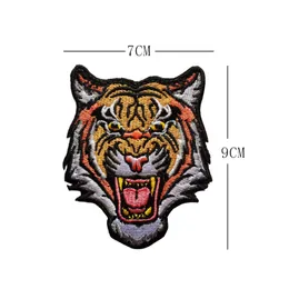 3d Tiger Wolf Bärentuch Hakenloop Aufkleber wildes Tier Tierabzeichen Stickerei Magische Patches Bag Rucksack Accessoires