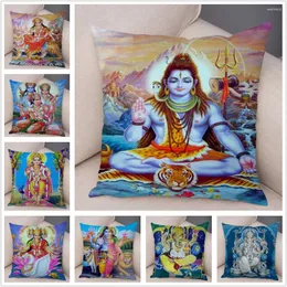 Kissen Mythologie Shiva Hülle Dekor farbenfrohe Abdeckung für Sofa -Auto -Kissenbezug 45x45 cm kurze Plush Pliiows Covers