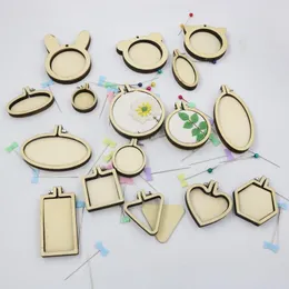 2023 Mini bordado de madeira anel de bordado Diy Cross Stitch Frame Flame Handmade Pingente Bordado Crafts Gift Circle Circle Holding Tool Tool