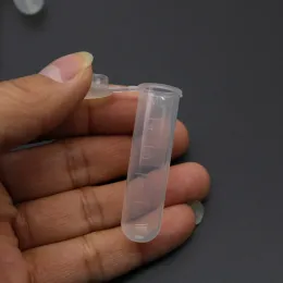 50 peças/conjunto de tubo de centrífuga de 5 ml, contêiner de armazenamento de amostra vazia de plástico transparente transparente multiuso, fundo redondo com escala