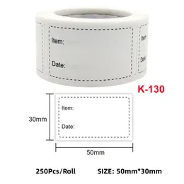 Kitchen Date Roll Paper Label Waterproof Food Storage Stickers Removable Storage Sticker Freezer Labels