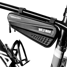 Wild Man 1.2L Bolsa de bicicleta à prova d'água Triângulo de tubo dianteiro de tubo dianteiro Bike Bike Frame Pannier Pouch Cycing Equipment Acessórios