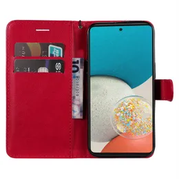 Luxury Leather ETUI na SFOR Samsung Galaxy A13 A 13 4G SM-A135F A23 A53 A33 73 5G A04S CARRO DE CARRO DE COBERTURA PROTENHO CASO DE TOPELO CELARO