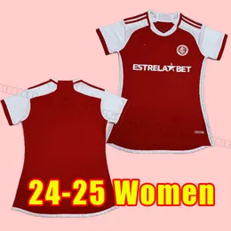 Kvinnor 24/25 SC Internacional Soccer Jerseys Wesley Taison Edenilson D'Alessandro Liziero 2024 2025 Bustos Gabriel Men Football Shirt Girl Home Away Away