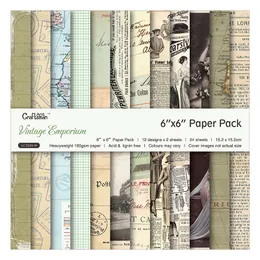 KLJUYP 6 "x6" Vintage Emporium Paperbooking Scrapbooking Pack Pack Pack Handmade Papel Craft Background Pad Card