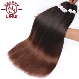 Lihui Easy Jumbo Braids Hair Extensions Pre Stretched Braiding Hair 소프트 야키 질감 아프로 합성 머리 온수 세트