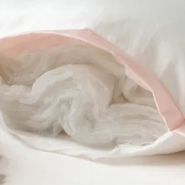 Naturalna jedwabna poduszka Mulber Miękka prawdziwa jedwabna poduszka naturalna jedwabna jedwabna wewnętrzna dla włosów i skóry zdrowy sen Oreiller en soie