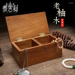 Hooks Teak Desktop Dressing Table Jewelry Box Wooden Solid Wood Key Storage
