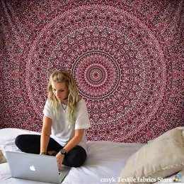 Heta nya mandala tapestry hippie hem dekorativ vägg hängande boheme strandmatta yogamat säng bättre bordsduk 210x148cm