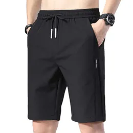 Лето тонкая пять частей ледяные шелковые повседневные шорты мужские брюки большие пляжные брюки в бриджах головы