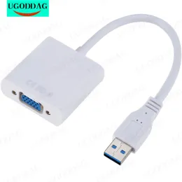 Nav USB till VGA -adapter USB 2.0/3.0 till VGA Externt grafikkort Multi Display Converter Cable för Desktop Laptop Monitor Projector