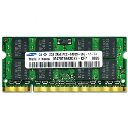 ラムズデュアルチャンネルSDRAM RAM 2GB 2RX8 PC26400S66612E3 NO ECC 200PIN 1.8V SODIMM RAM 2 GBメモリモジュール /ノートブック用