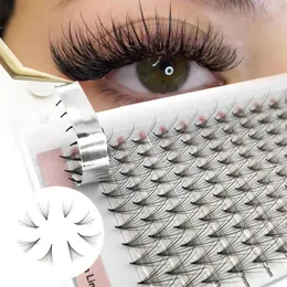 False Eyelashes Pattern Wispy Premade Fan Lashes Pointy Base Russian Volume Eyelash Extension Individual V Shape Faux Mink Cluster