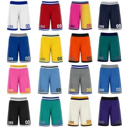 2022 Personalize bordado de bordado shorts de basquete esportivo use roupas multicolor para homens mulheres 17 cor tamanho s-4xl