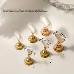 1pcs Magnetische Nagelhalter Übung Display Ständer Acrylkristall zeigt Haltendägelkunstwerkzeug 9 -Color -Nagellack -Displayständer