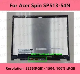 Screen 13.5 Inch For Acer Spin5 SP513 SP51354N53K4 LCD Touch Screen EDP 40Pins 2650X1504 100% sRGB Digitizer Display Assembly