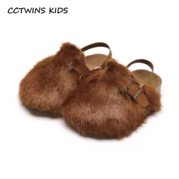 Sneakers CCTWINS KIRDS SHOES 2019 Autumn Fashion Girls Fur Fur slippers children soft light Home Shoe Toddler Beach Brand Slipper SD043