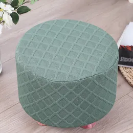 Stretch Footrest Ottoman Cover runden Stuhlstuhlabdeckung 360 Grad Slipcover Protector Footstool Sofa Rasthockerabdeckungen