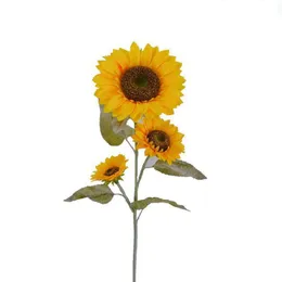 10pcs 7cm/17 cm/26 cm große Seiden Sonnenblume Künstlicher Blumenkopf für Hochzeitsdekoration handgefertigtes Scrapbooking -Accessoires Gefälschte Blumen