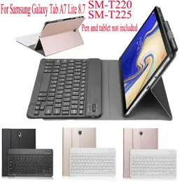 키보드 Samsung Galaxy Tab A7 Lite 8.7 2021 Smt220 SMT225 용 무선 Bluetooth 키보드 커버 케이스 케이스 케이스 케이스 케이스.