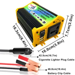 DC 12V ~ AC 220V 자동차 인버터 전원 인버터 3000W 보트 전압 전력 변환기 USB 충전기 변환기 2 USB