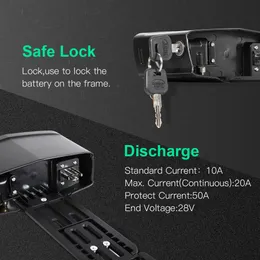 Elektrofahrrad hintere Rack-Ebike-Batterie 48 V 36 V 13AH mit schwarzer Träger für 26 "-28" V-Bremsbremse 36 V Akku