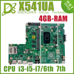 Placa -mãe kefu x541ua laptop placa -mãe para asus x541uak x541uvk x541uv a541u k541u notebook mainboard i3 i5 i7 4gb/0g 100% teste ok