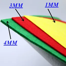 3pcs 1/3/4mm手作りの生地のためのフェルトミックスカラークロスファブリックおもちゃポリエステルテーブルクロス針