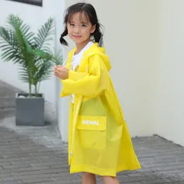 Crianças fofas capa de chuva Wate Proprovans da chuva Poncho Casas de casaco de chuva com posição de mochila