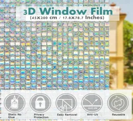 45x200cm 3d statische Fensterglasfilme Antiuv nicht kleber statischer Kleber Aufkleber Privatsphäre Dekorative Film für Home Kitchen Office 215708813