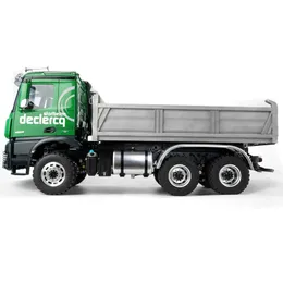 1/14 camion per cassonetti idraulici RC 6x6 Truck di controllo remoto di blocco differenziale completo 3348 con giocattoli di suoni e luce