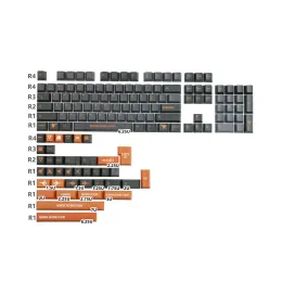 Kombinasyon GMK Stealth Key Kapağı 142 Anahtarlar/Set Kiraz Profili Boya Alt PBT Tam Key Kapaklar ISO GİRİYE 1.75U 2U Mekanik Klavye için Vardiya