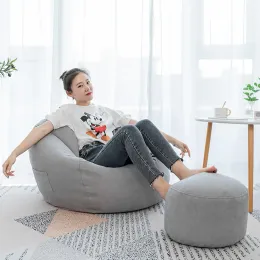 Espreguiçadeira saco de feijão de feijão buff asiento lazy fean saco de sofás sem preenchimento sofá tatami cadeira capas de boa qualidade
