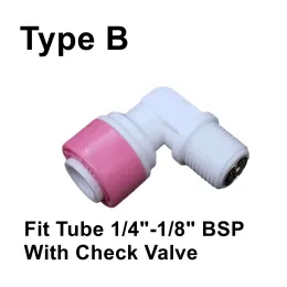 Fit for 1/4" 3/8" OD Tube Pushfit To BSP Male Thread Elbow L Connector Fitting Aquarium Reverse Osmosis RO Water Dispenser