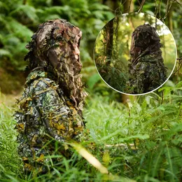 3 St Head Hood Head Cap Hood Hat Ghillie Camouflage Leafy Hat 3D Full Face Mask Headwear Turkey Camo Hunter Hunting Accessories