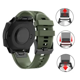 26 20 22mm Garmin Fenix 6x 6 6S Pro 5x 5 5S 7x 7 7S 3HR Forerunner 935 945 Easy Fit SmartWatch Braceletのためのクイックリリースストラップ